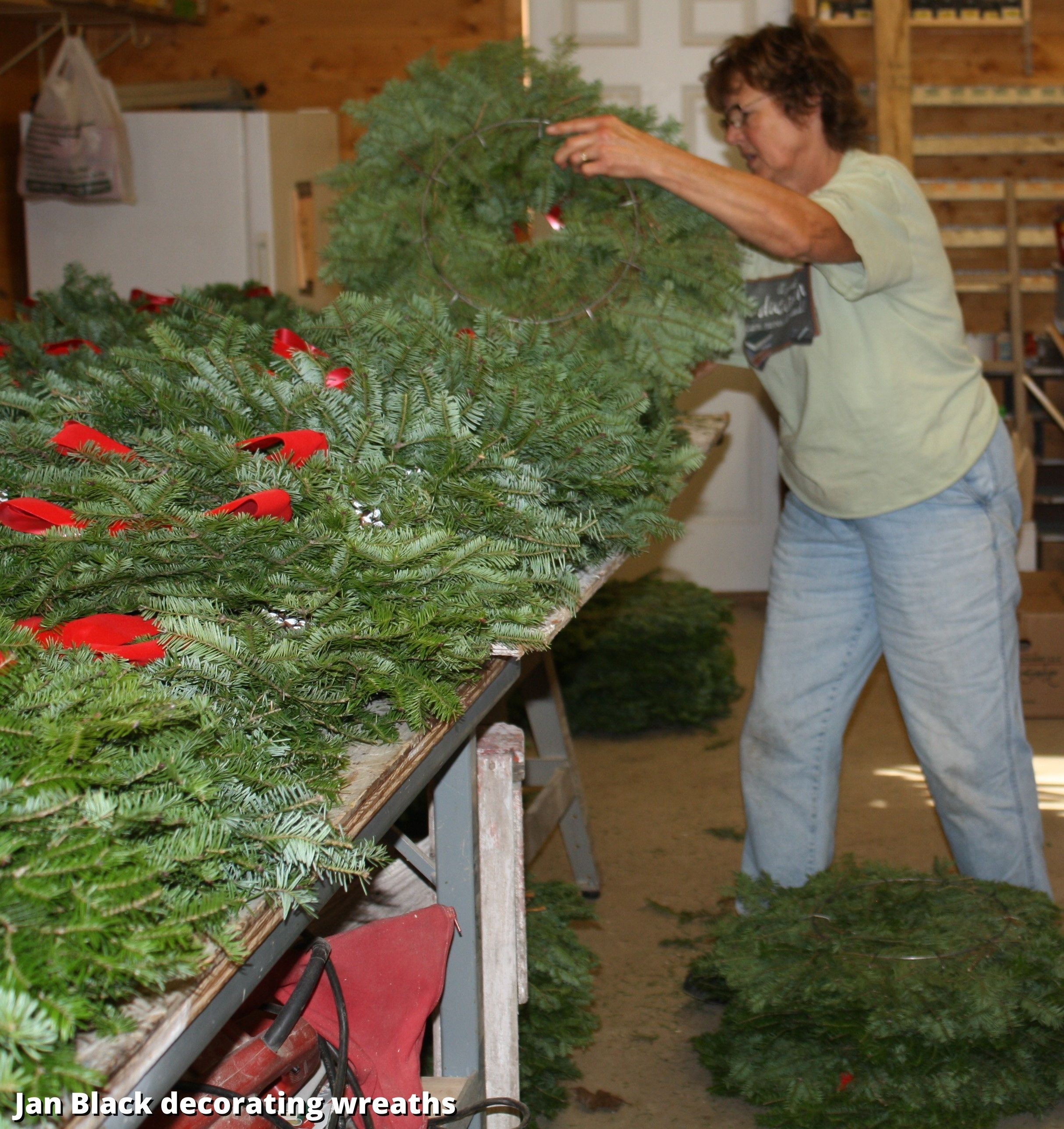 jan with wreaths